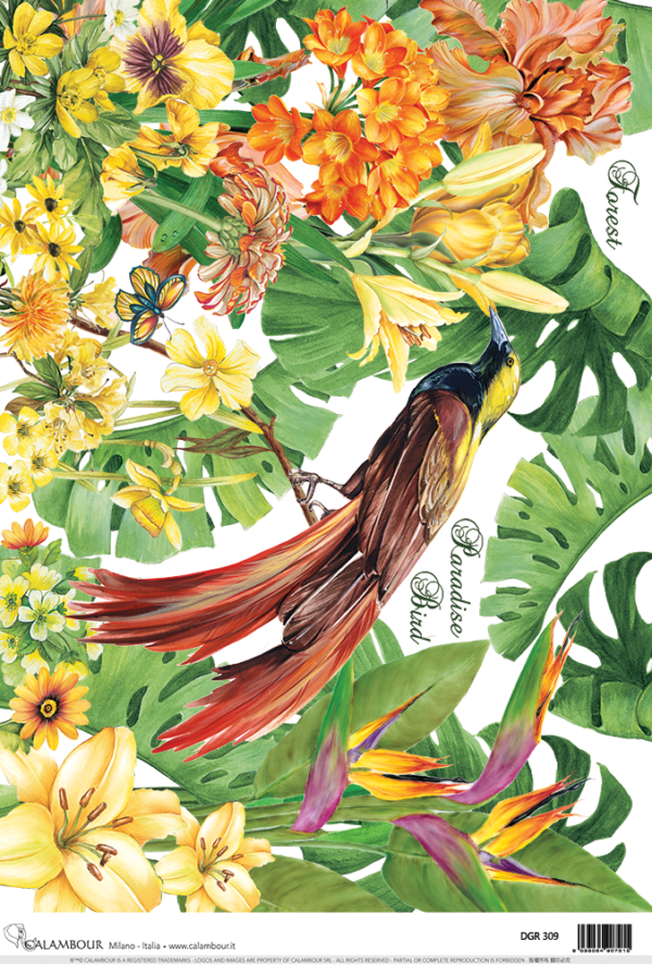 Carta da Découpage Fiori (DGR-309)