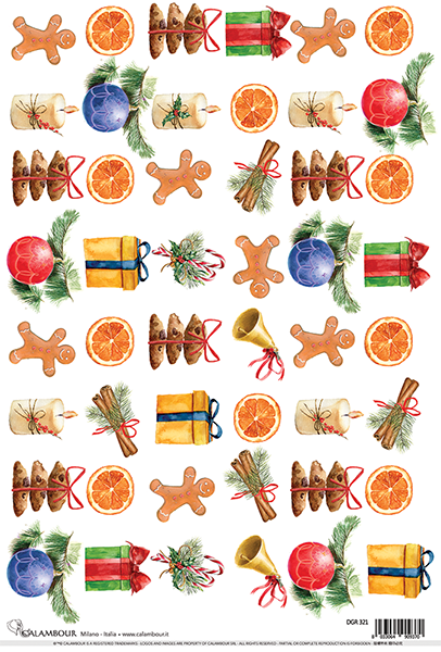 Carta da Découpage Natale (DG-321)