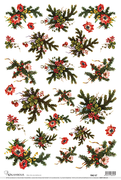 Carta da Découpage Fiori (PAU-67)
