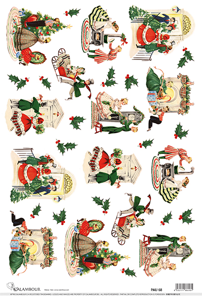 Carta da Découpage Natale (PAU-68)