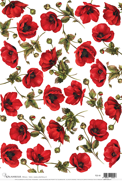 Carta da Découpage Fiori (TC-43)
