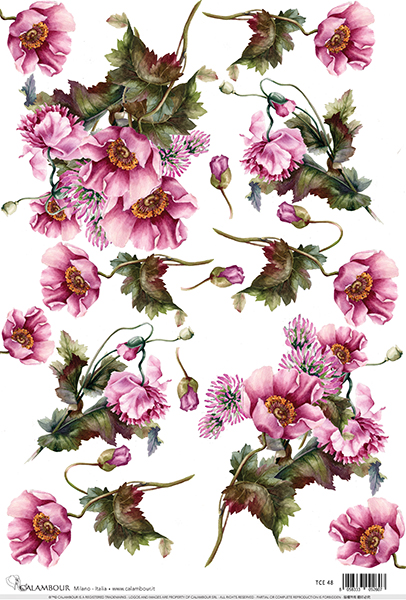 Carta da Découpage Fiori (TC-48)