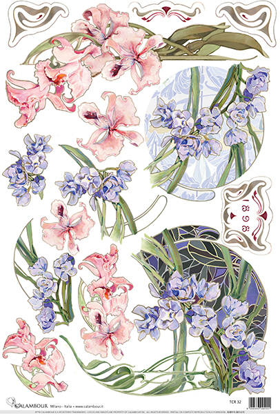 Carta da Découpage Fiori (TC-32)