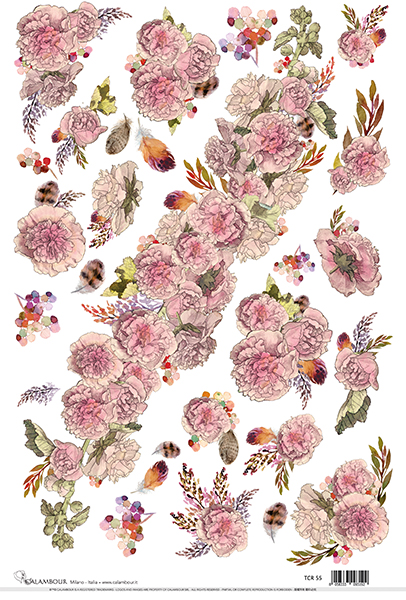 Carta da Découpage Fiori (TC-55)