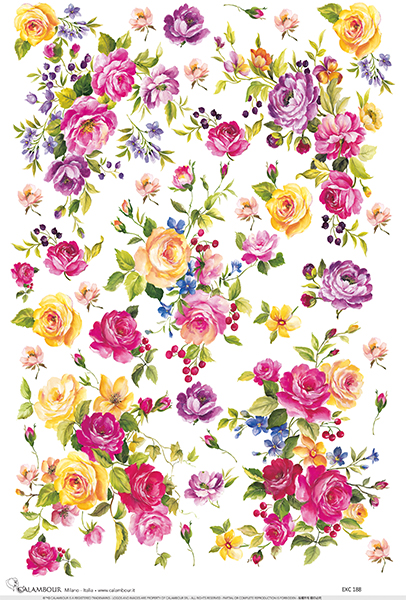 Carta da Découpage Fiori (EXC-188-EASY)