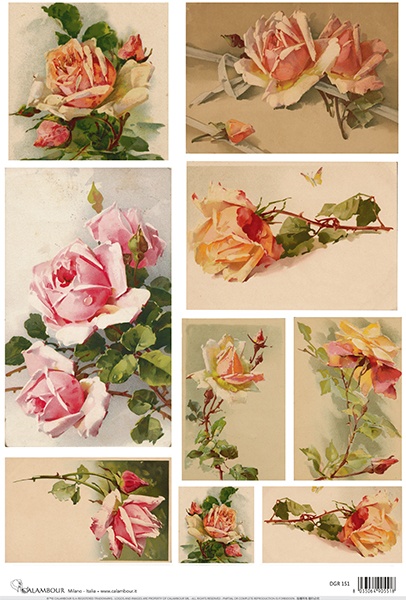 Decoupage Paper Flowers (DG-151)