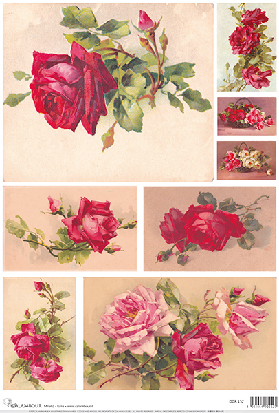 Carta da Découpage Fiori (DG-152)