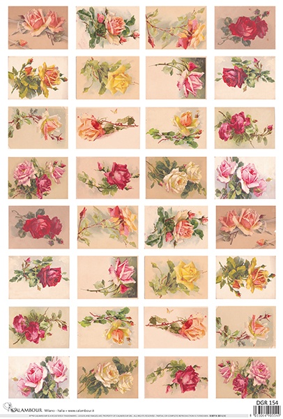 Decoupage Paper Flowers (DG-154)
