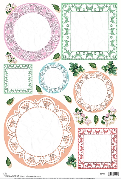Calambour Pink and White Floral Pattern 5 A4 Rice Paper